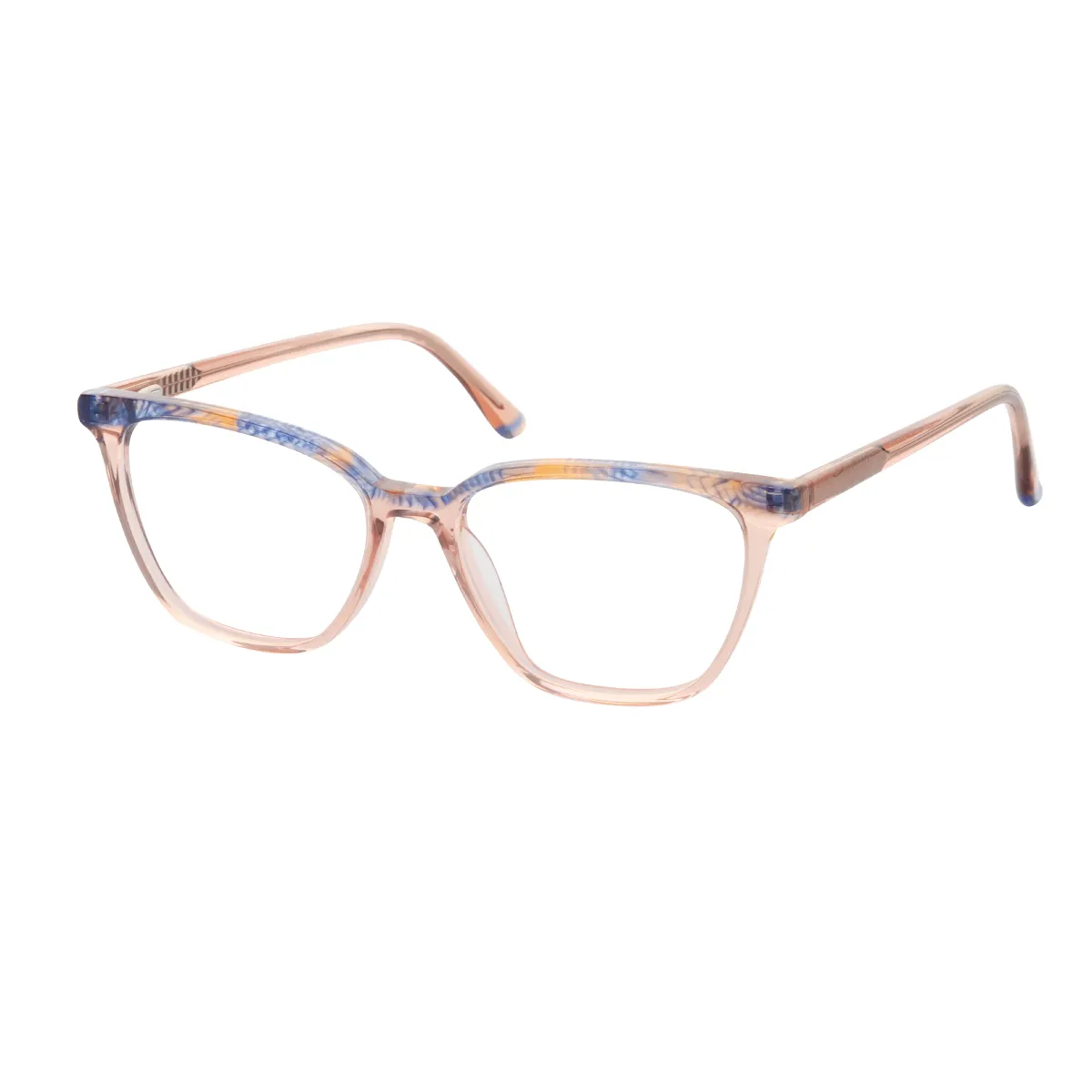 Classic Cat-eye Pink-Blue Glasses for Women