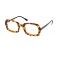 Tuis - Rectangle Brown Tortoiseshell Glasses for Men & Women