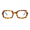 Tuis - Rectangle Brown Tortoiseshell Glasses for Men & Women