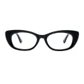 Lily - Oval Black Glasses for Women
