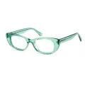 Lily - Oval Translucent Green Glasses for Women