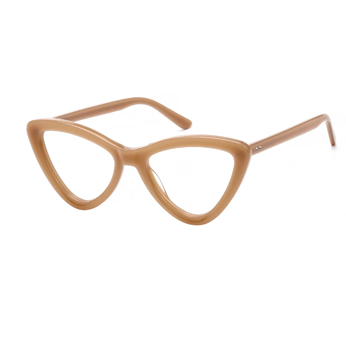 Ciou - Cat-eye Light Brown Glasses for Women - EFE