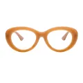 Jossi - Oval Light Brown Glasses for Women