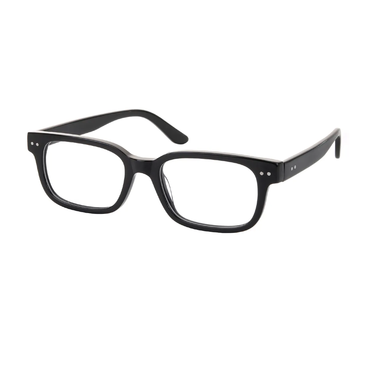 York - Rectangle Black Glasses for Men & Women