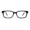 York - Rectangle Black Glasses for Men & Women