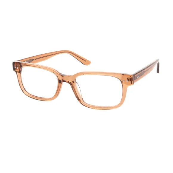 square wood-texture eyeglasses