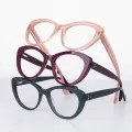 Ruby - Oval Cream Glasses for Women