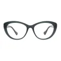 Ruby - Oval Dark Green Glasses for Women