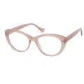Ruby - Oval Cream Glasses for Women