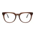 Dara - Square Brown Glasses for Men & Women