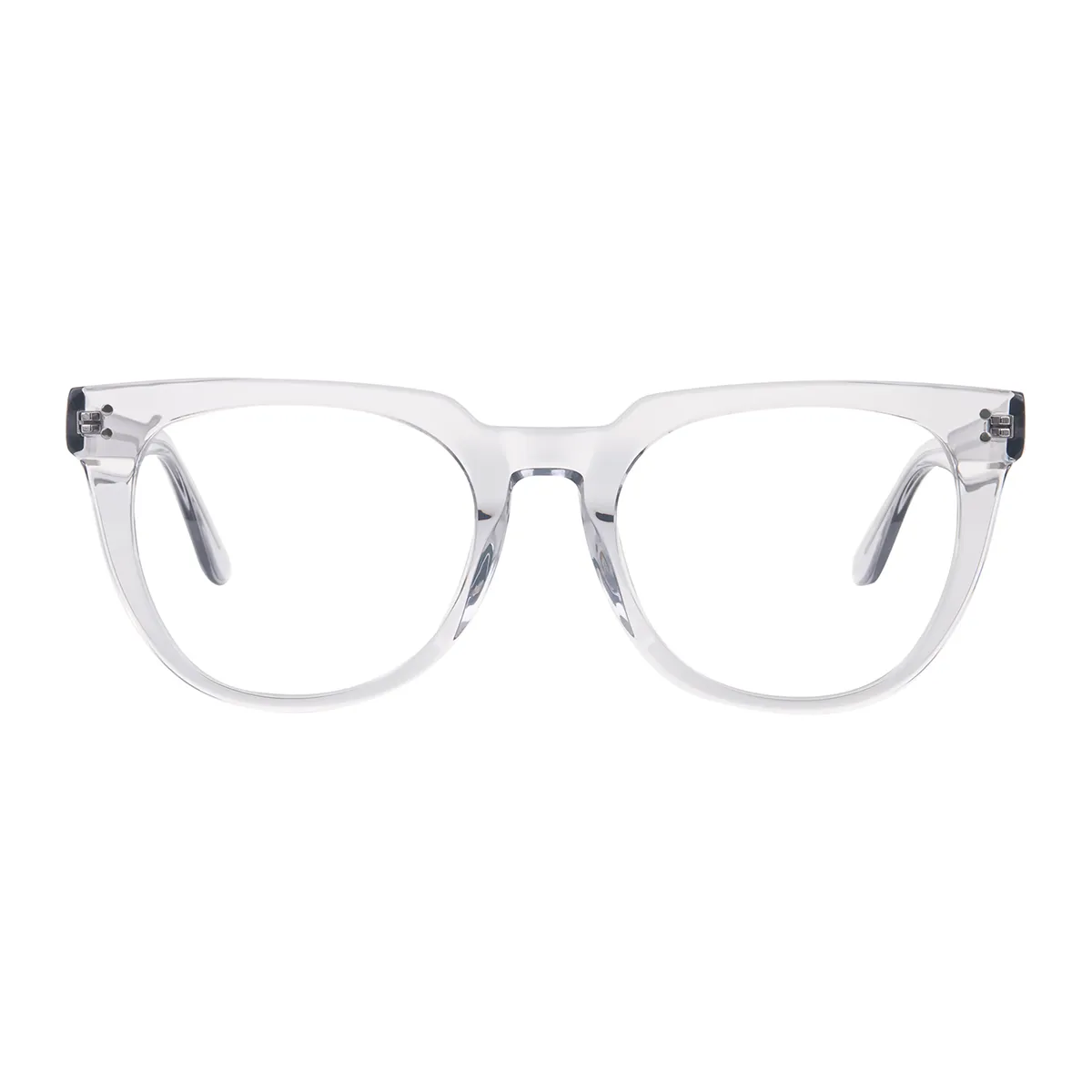 Dara - Square Translucent-Gray Glasses for Men & Women