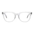 Dara - Square Translucent Gray Glasses for Men & Women