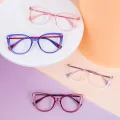 Julian - Cat-eye Translucent Purple Glasses for Women