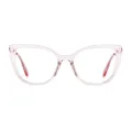 Julian - Cat-eye Pink Translucent Glasses for Women