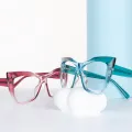 Lora - Cat-eye Pink Transparent Glasses for Women