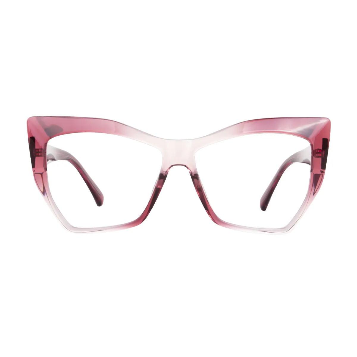 Lora - Cat-Eye Pink-Transparent Glasses for Women