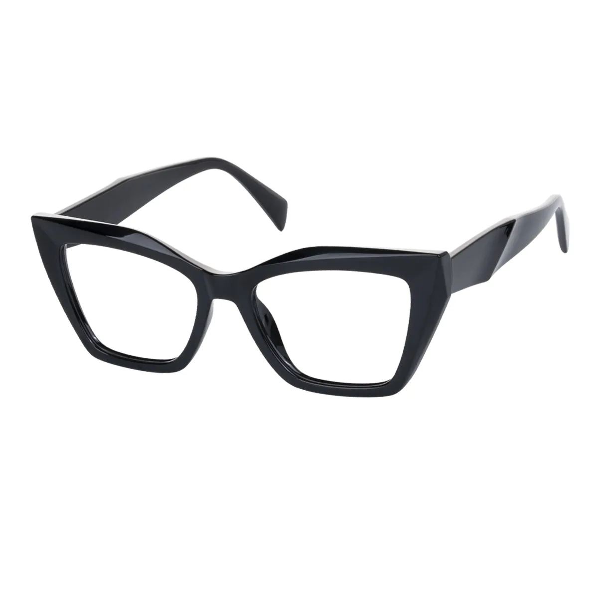 Panthera - Cat-eye Black Glasses for Women