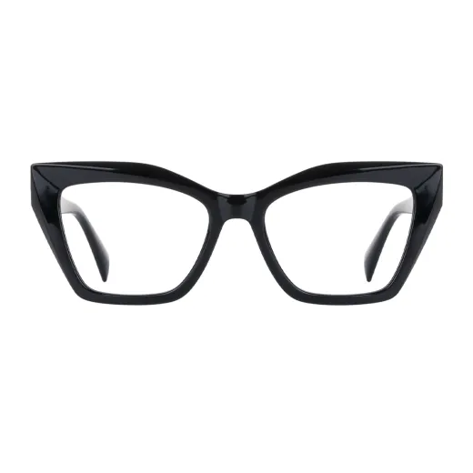 Panthera - Cat-Eye Black Glasses for Women