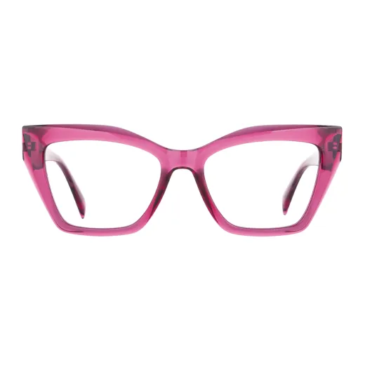 Panthera - Cat-Eye Pink Glasses for Women