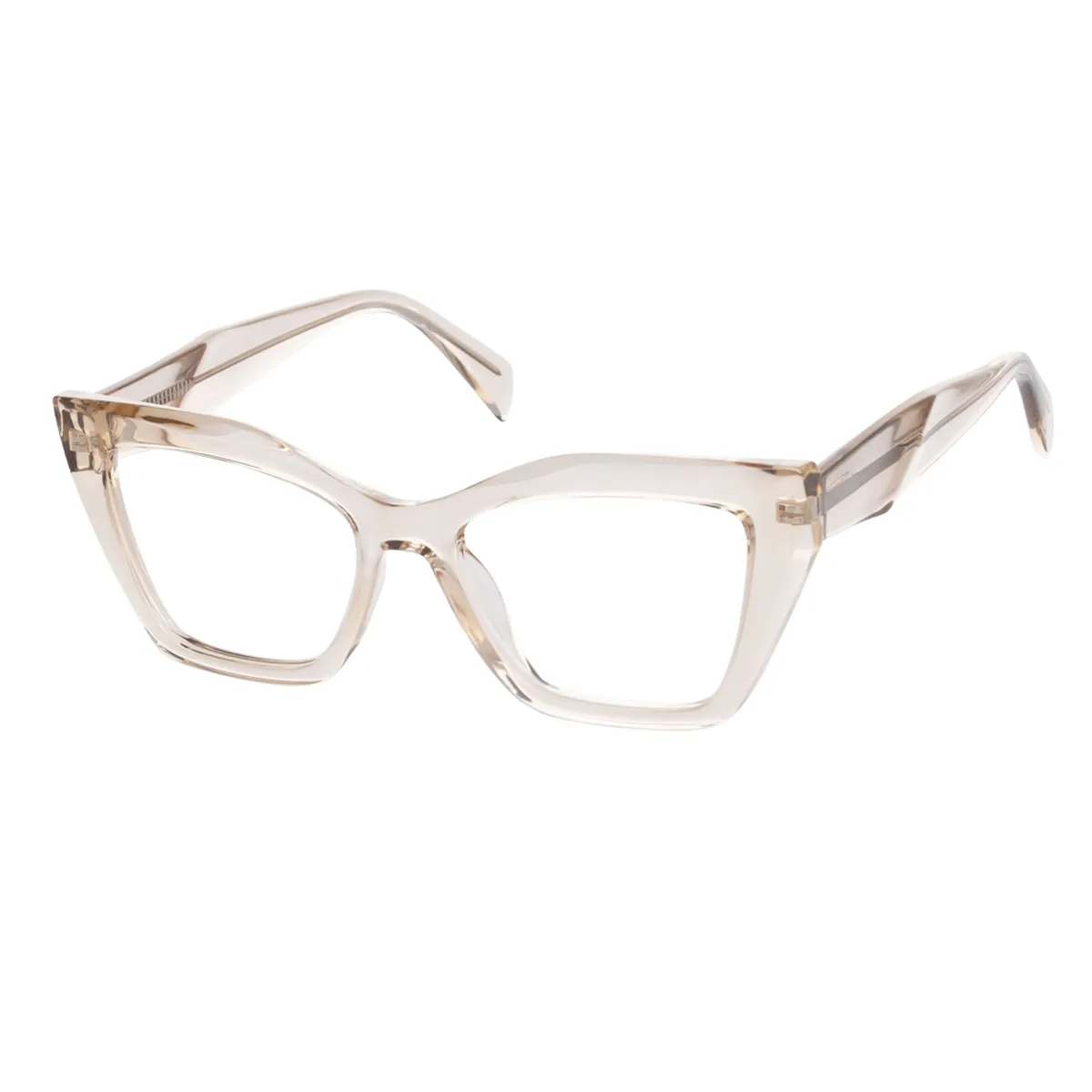 Panthera - Cat-eye Cream Glasses for Women