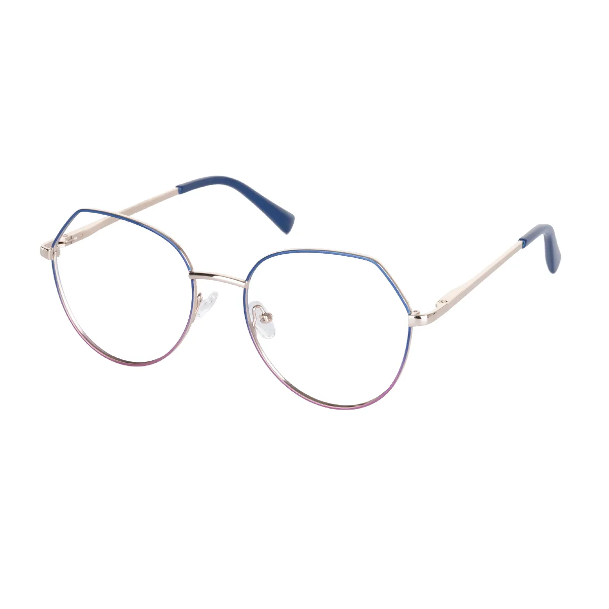 Elsa - Geometric Blue/Pink Glasses for Women - EFE