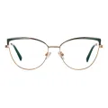 Bunny - Cat-eye Green Glasses for Women