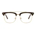 Tori - Browline Brown Glasses for Men