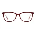 Buke - Rectangle Red Glasses for Men & Women
