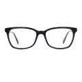 Buke - Rectangle Blue Glasses for Men & Women