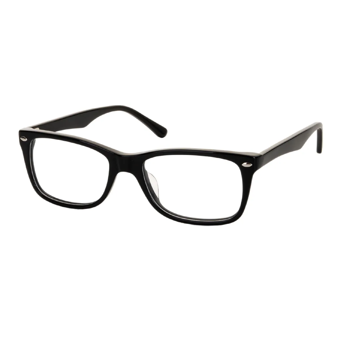 Ken - Rectangle Black Glasses for Men & Women