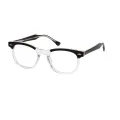 Linga - Rectangle Black-Transparent Glasses for Men & Women