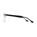 Linga - Rectangle Black-Transparent Glasses for Men & Women