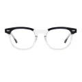 Linga - Rectangle Blue Glasses for Men & Women