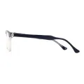 Linga - Rectangle Blue Glasses for Men & Women