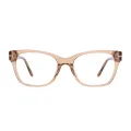 Priya - Square Transparent Brown Glasses for Women