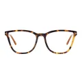 Darian - Square Tortoiseshell Brown Glasses for Men & Women