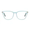 Darian - Square Light Blue Glasses for Men & Women