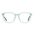 Ruth - Square Light Blue Glasses for Women