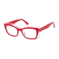 Lincoln - Square Red Glasses for Women