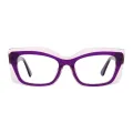 Lincoln - Square Purple Glasses for Women