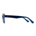 Lincoln - Square Dark Blue Glasses for Women