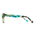 Tegan - Geometric Green Tortoiseshell Glasses for Women