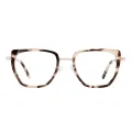 Lyra - Geometric Tortoiseshell Glasses for Women