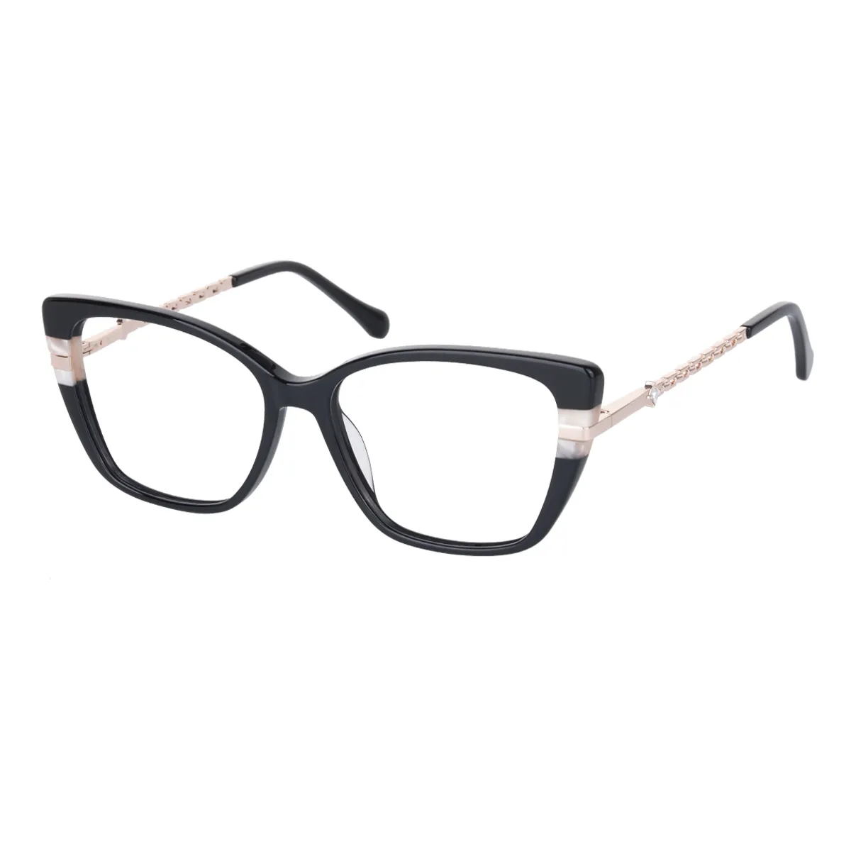 Isabella - Cat-eye Black Glasses for Women - EFE