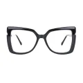 Sophia - Square Black Glasses for Women