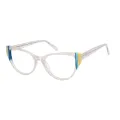 Imogen - Cat-eye White Glasses for Women