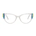Imogen - Cat-eye White Glasses for Women