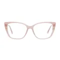 Brooke - Square Pink Glasses for Women