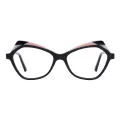 Nevada - Geometric Black Glasses for Women