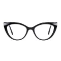 Evajane - Cat-eye Black Glasses for Women